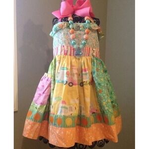 Matilda Jane Platinum Girls Size 6 Whats The Scoop Ellie Roundabout dress